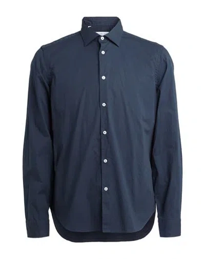 Manuel Ritz Man Shirt Midnight Blue Size 15 ½ Cotton, Elastane
