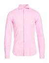 Manuel Ritz Man Shirt Pink Size 15 ¾ Linen, Cotton
