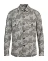 Manuel Ritz Man Shirt Sage Green Size 42 Cotton, Elastane