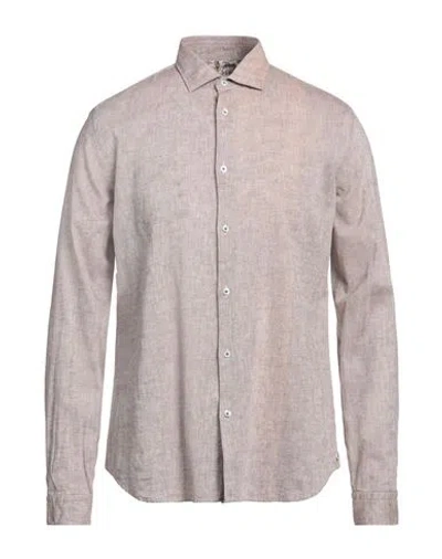 Manuel Ritz Man Shirt Sand Size 16 ½ Linen, Cotton In Beige