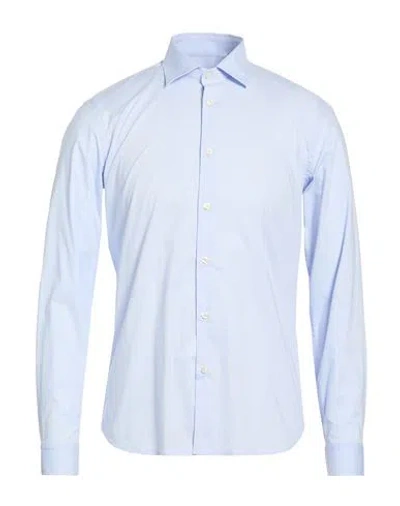 Manuel Ritz Man Shirt Sky Blue Size 15 ¾ Cotton, Elastane
