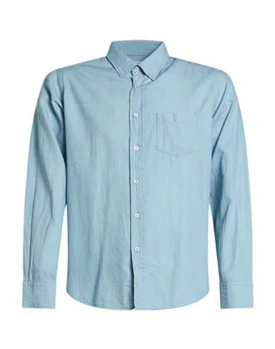 Manuel Ritz Man Shirt Sky Blue Size 16 Cotton