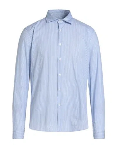 Manuel Ritz Man Shirt Sky Blue Size 17 Cotton, Elastane