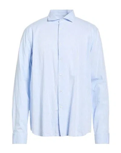 Manuel Ritz Man Shirt Sky Blue Size 17 ½ Cotton, Linen