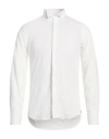Manuel Ritz Man Shirt White Size 15 ¾ Cotton, Elastane