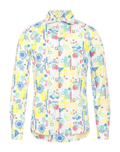 Manuel Ritz Man Shirt White Size 15 ¾ Cotton, Elastane In Multi