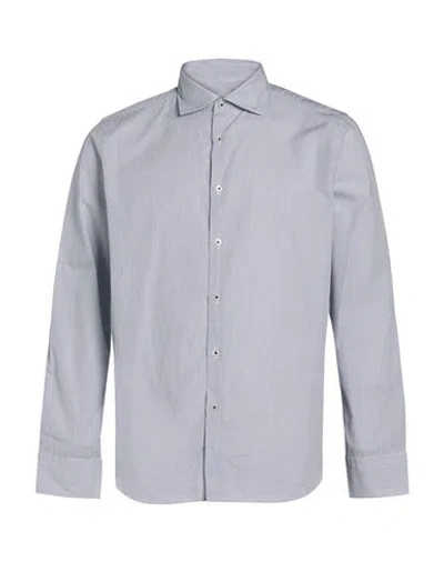 Manuel Ritz Man Shirt White Size 16 Cotton In Blue