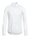 Manuel Ritz Man Shirt White Size 17 ½ Cotton, Elastane In White