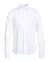 Manuel Ritz Man Shirt White Size 17 ½ Cotton, Elastane In White
