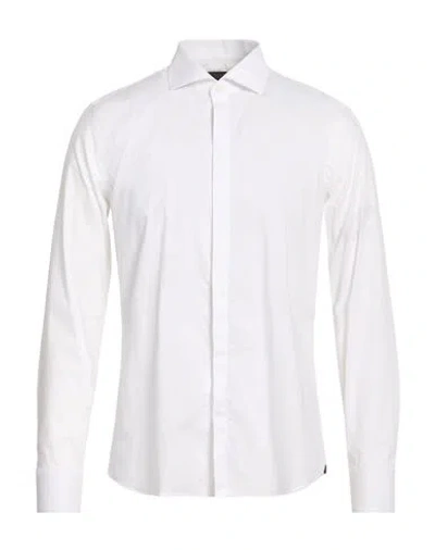 Manuel Ritz Man Shirt White Size 17 Cotton, Elastane