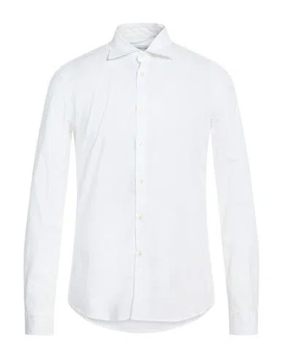 Manuel Ritz Man Shirt White Size 17 Cotton, Elastane