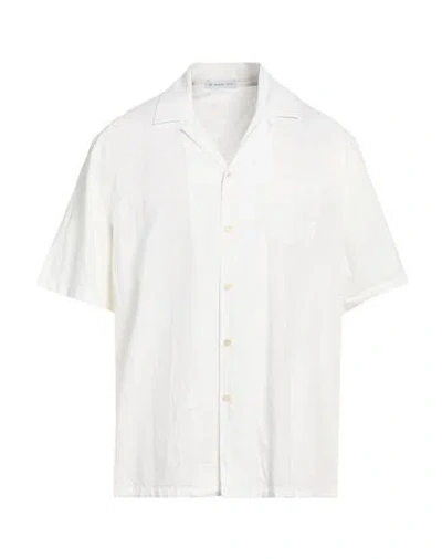 Manuel Ritz Man Shirt White Size 17 Linen, Cotton