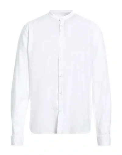 Manuel Ritz Man Shirt White Size 17 Linen, Cotton