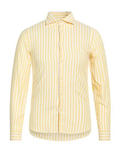 Manuel Ritz Man Shirt Yellow Size 17 Linen, Cotton