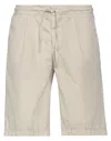 Manuel Ritz Man Shorts & Bermuda Shorts Beige Size 32 Cotton, Polyamide