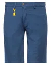 Manuel Ritz Man Shorts & Bermuda Shorts Blue Size 30 Cotton, Elastane