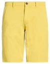 Manuel Ritz Man Shorts & Bermuda Shorts Lime Green Size 34 Cotton, Elastane In Yellow
