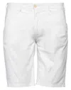 Manuel Ritz Man Shorts & Bermuda Shorts White Size 28 Cotton, Elastane