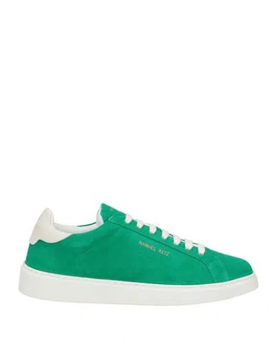 Manuel Ritz Man Sneakers Green Size 9 Leather