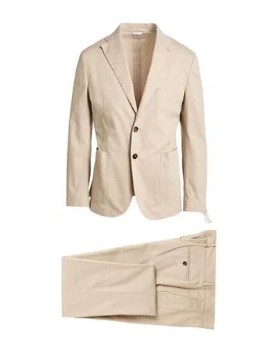 Manuel Ritz Man Suit Beige Size 42 Cotton, Polyamide, Elastane In Neutral