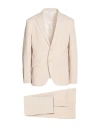 Manuel Ritz Man Suit Beige Size 42 Polyester, Viscose, Elastane In Pink