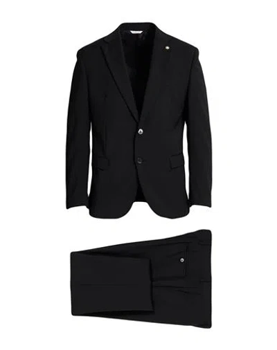 Manuel Ritz Man Suit Black Size 34 Virgin Wool