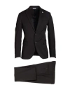 Manuel Ritz Man Suit Black Size 36 Polyester, Viscose, Elastane In Black