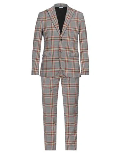 Manuel Ritz Man Suit Black Size 38 Virgin Wool, Elastane In Multi