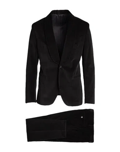 Manuel Ritz Man Suit Black Size 40 Cotton, Elastane