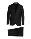 Manuel Ritz Man Suit Black Size 40 Polyester, Viscose, Elastane In Multi