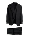 Manuel Ritz Man Suit Midnight Blue Size 40 Virgin Wool In Black