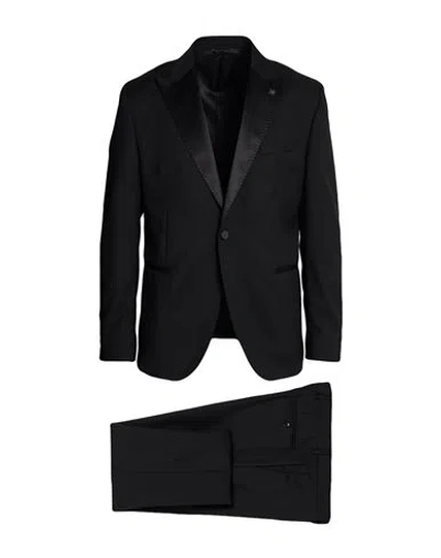 Manuel Ritz Man Suit Black Size 40 Virgin Wool