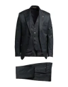 Manuel Ritz Man Suit Black Size 40 Wool, Polyester In Black
