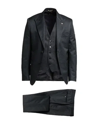 Manuel Ritz Man Suit Black Size 40 Wool, Polyester