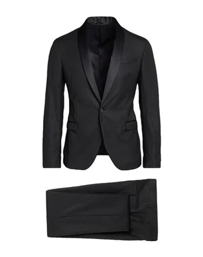 Manuel Ritz Man Suit Black Size 44 Polyester, Wool, Viscose, Elastane