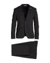 Manuel Ritz Man Suit Black Size 36 Polyester, Viscose, Elastane In Black