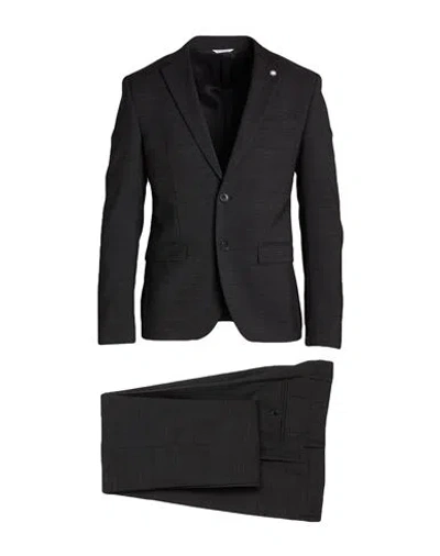 Manuel Ritz Man Suit Black Size 36 Polyester, Viscose, Elastane