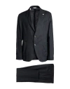 Manuel Ritz Man Suit Black Size 48 Linen