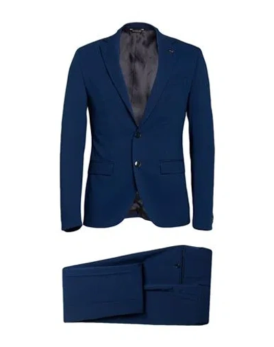 Manuel Ritz Man Suit Blue Size 34 Polyester, Viscose, Elastane