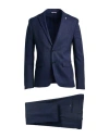 Manuel Ritz Man Suit Blue Size 40 Polyester, Viscose, Elastane In Blue