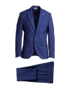 Manuel Ritz Man Suit Blue Size 40 Wool In Blue