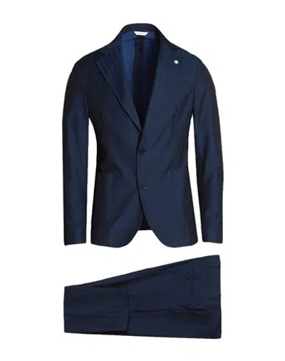 Manuel Ritz Man Suit Blue Size 38 Virgin Wool, Cotton