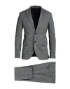 Manuel Ritz Man Suit Blue Size 44 Wool, Elastane In Blue