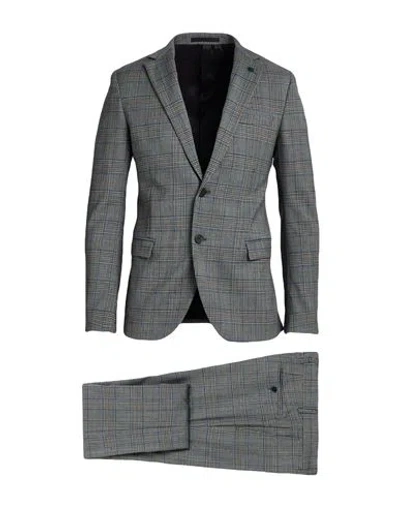 Manuel Ritz Man Suit Blue Size 44 Wool, Elastane