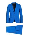 Manuel Ritz Man Suit Bright Blue Size 38 Polyester, Viscose, Elastane