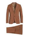 Manuel Ritz Man Suit Brown Size 36 Polyester, Viscose, Elastane