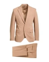 Manuel Ritz Man Suit Camel Size 38 Polyester, Viscose, Elastane In Brown