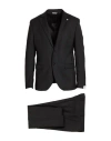 Manuel Ritz Man Suit Charcoal Size 42 Wool, Elastane In Gray