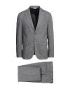 Manuel Ritz Man Suit Grey Size 44 Virgin Wool, Elastane In Gray