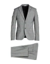 Manuel Ritz Man Suit Grey Size 42 Polyester, Wool, Elastane In Grey